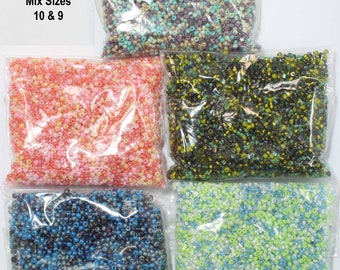Seed Beads Mix packs selection 250grems, Quality Czech Preciosa Glass Beads