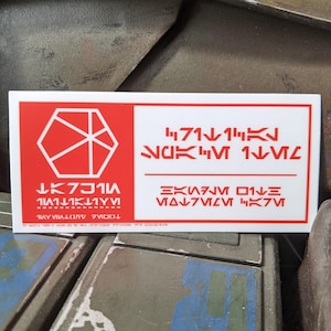 Critical Space Item - Tarkin Initiative vinyl sticker Aurebesh
