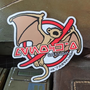 Mynock-X Poison vinyl sticker Aurebesh