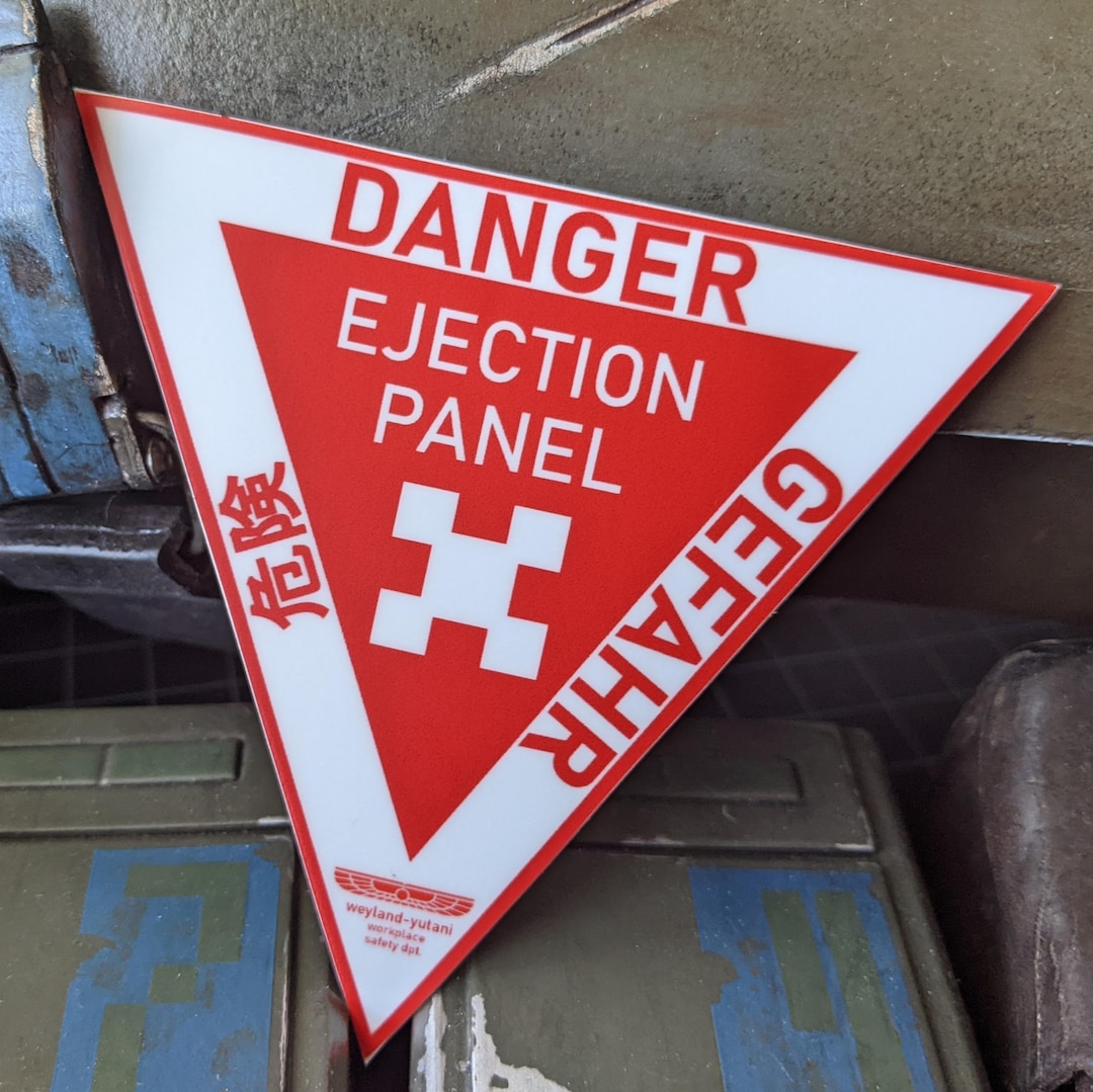 Weyland-yutani Ejection Panel Warning Vinyl Sticker - Etsy
