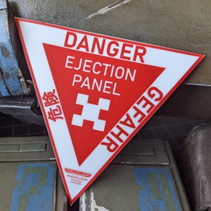 Weyland-Yutani Ejection Panel Warning vinyl sticker