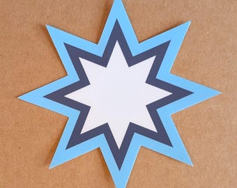 Adesivo in vinile con la stella nord del Minnesota
