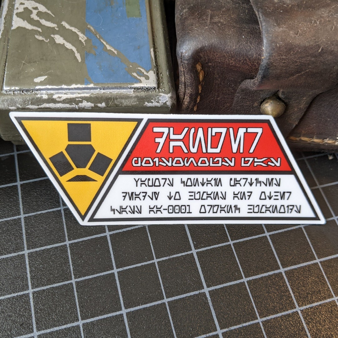 Danger Poisonous Gas Vinyl Sticker Aurebesh Etsy