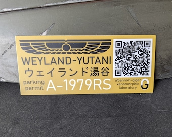Adesivo di parcheggio Weyland-Yutani (variante oro)