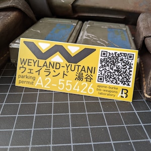 Sticker parking Weyland-Yutani (variante jaune)