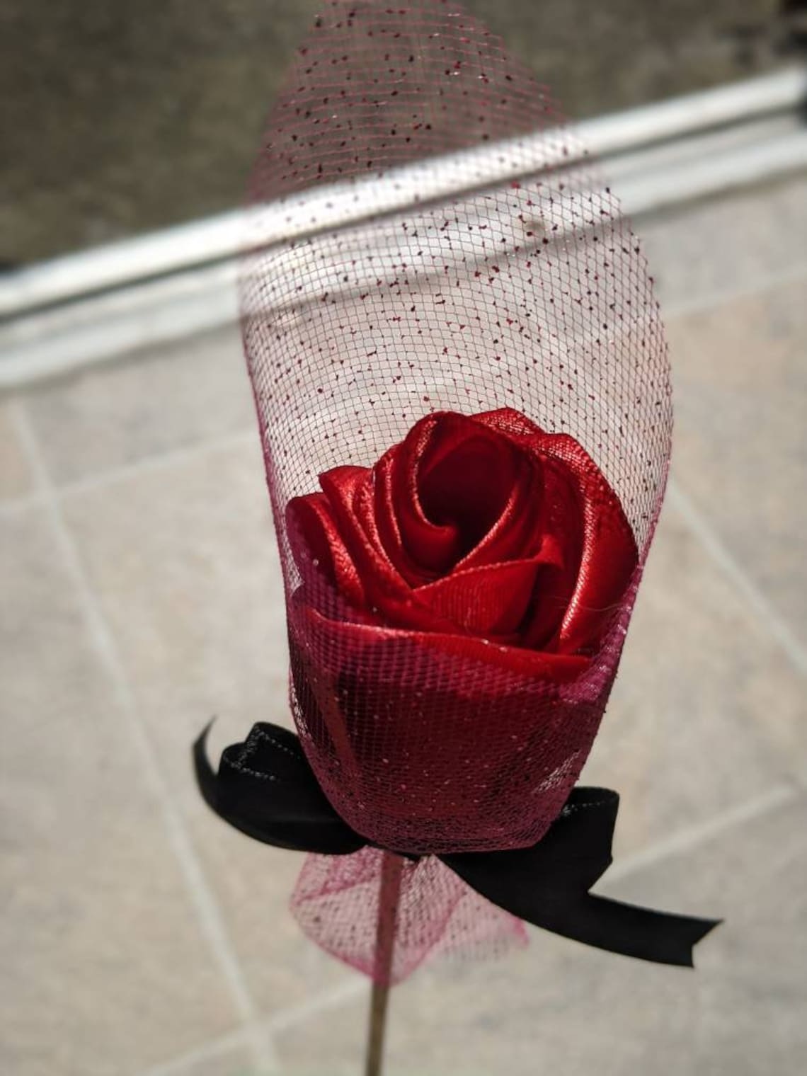 Single Ribbon Rose's Etsy