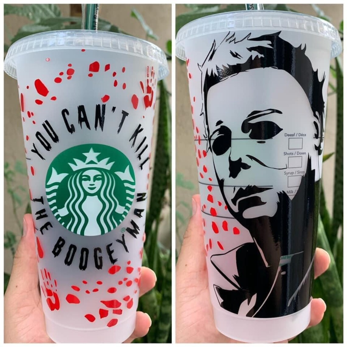 Horror Movie Inspired Starbucks Cups Friday the 13th Jason Etsy