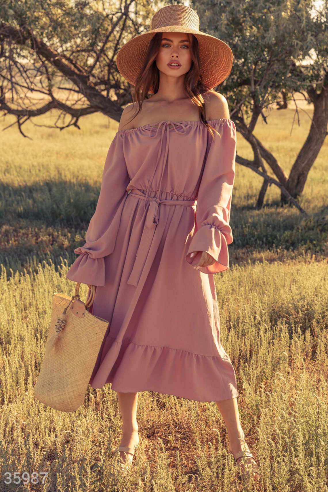 kleid boho midi