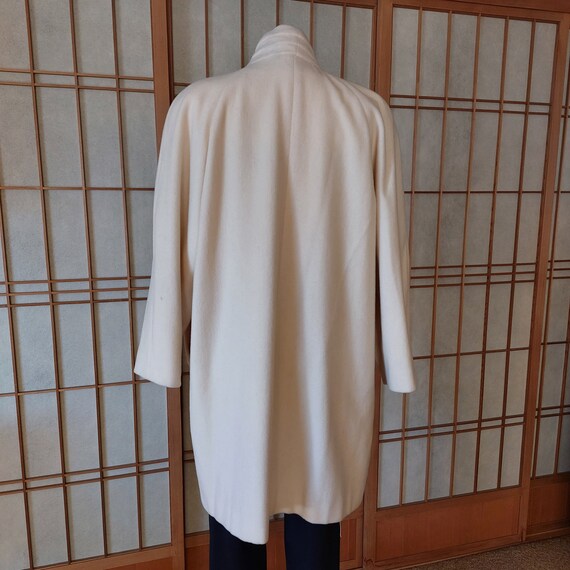 Vintage 1950s Cattiva Cream Wool Coat - image 3