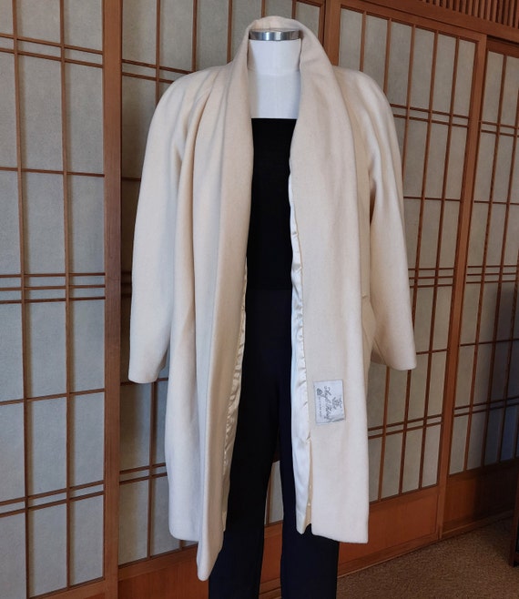 Vintage 1950s Cattiva Cream Wool Coat - image 2