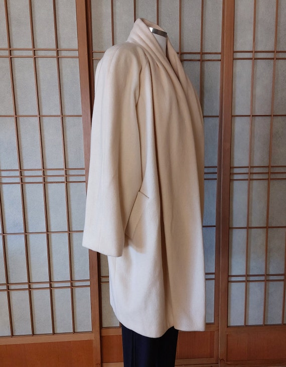 Vintage 1950s Cattiva Cream Wool Coat - image 4