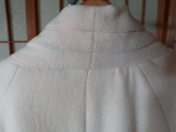 Vintage 1950s Cattiva Cream Wool Coat - image 7