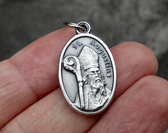 St Augustine Medal/ St Augustine of Hippo /Saint Augustine Confirmation Medal/Confirmation Medal /Patron / Theologian QTY (1)