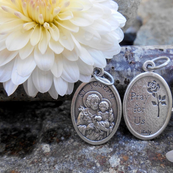 Saint Joseph Medal/ St Joseph Charm for Necklace/Saint Joseph Medal/Catholic Necklace/Catholic Gifts/Patron Foster Fathers/Expectant Mothers