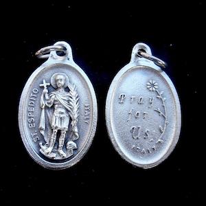 Saint Espedito/Deployment Gift/ Double-sided St Michael/Patron Saint Police/Champion Justice