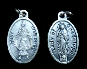 Saint Juan Diego OL von Guadalupe Medaille - Doppelseitig - Guadalupe Medaille, Mary Pendent, Juan Diego, Schutzpatron Laienapostel, Mary Medal