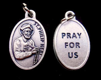 St Saint PHILIP NERI- Saint Philip Medal, Catholic Saint Charm, Saint Philip Romolo Patron of Friendship and Joy,