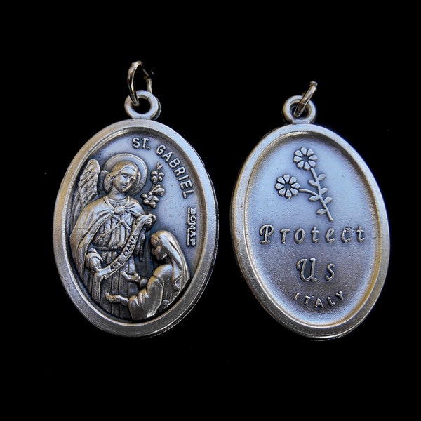 Archangel Gabriel- Medal-  St. Gabriel | Gabriel Angel Necklace Charm | Catholic | Patron Saint Archangel, Man of God | The Messanger