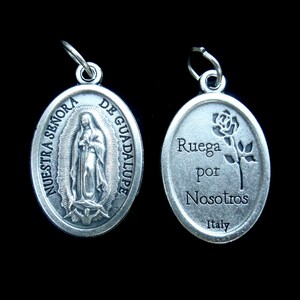 Nuestra Señora De Guadalupe, Virgin Mary of Guadalupe Religious Medal, Patron Saint Of Mexico,Virgin Mary, Ruega por Nosotros, Made in Italy