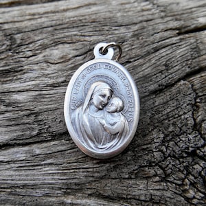 OUR LADY of Good Councel Medal- Mary Necklace Medal, Catholic Saint Charm, Our Lady Pendent, Virgin Mary Medal, Medal 1” Inch (Qty 1)