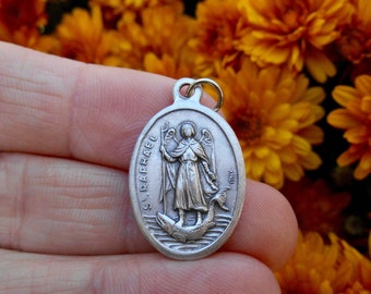 Saint Raphael ArchAngel Medal/ St Raphael charm for Necklace/Saint Raphael Medal/Archangel/Patron Archangel Healing/ Catholic Angel Charm
