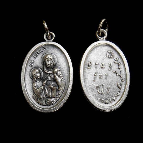 St Saint ANNE- Saint Charm - Patron Saint Medal - Patron Gift - Catholic Jewelry- Saint Anne Holy Medal Patron Housewives Made in Italy!