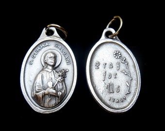 St Saint GEMMA Galgani/ St. Gemma Charm for Necklace/St Gemma/Catholic Medal/Catholic Gifts/Patron Saint of Purity, Back pain, Headaches