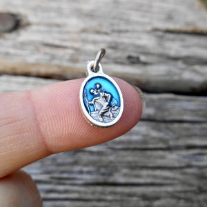 St christopher blue necklace sales