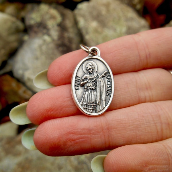 Saint Tarcisius Medal/ St Tarcisius /Saint Medal /Patron of Altar Servers/ Altar Boy/ Courage/ Boy Martyr/ Confirmation Saint/ 1st Communion