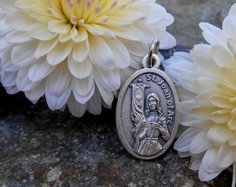St SAINT Joan of Arc Medal/ St Joan Charm for Necklace/Saint Joan Medal/Confirmation Saint/Catholic Gifts/Patron Saint France, Maid Orleans