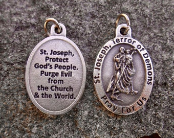 Saint Joseph Medal/ St Jospeh Terror of Demons/Saint Joseph Medal/Protection Medal /Confirmation/ Patron Foster Fathers/Expectant Mothers