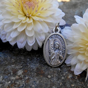St SAINT Joan of Arc Medal/ St Joan Charm for Necklace/Saint Joan Medal/Confirmation Saint/Catholic Gifts/Patron Saint France, Maid Orleans