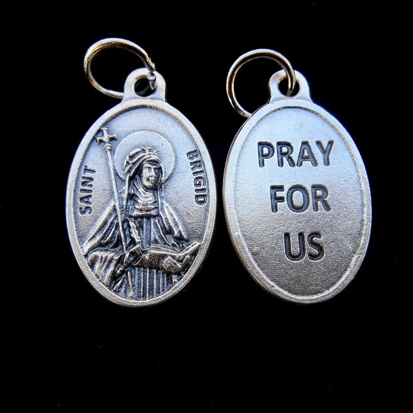 St Saint Brigid, Saint Brigid of Kildare Medal, Catholic St Confirmation, Irish Catholic Saint, Saint Charm, Saint Medal 1 inch tall (Qty 1)