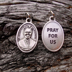 St Saint Josephine Bakhita, Josephine medal - Catholic saint - Patron of Sudan- Human Trafficking victims- Slavery- 1 inch tall (Qty 1)