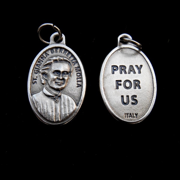 Saint Gianna Beretta Molla Medal - Patron of Mothers, Wives, Families, and Unborn Children - Made in Italy