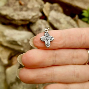 TEENY TINY Five Way Cross Charm/ 5 Way Cross Medal/ Crucifix Charm /Catholic Charm/Catholic Gifts/Extra Small Size