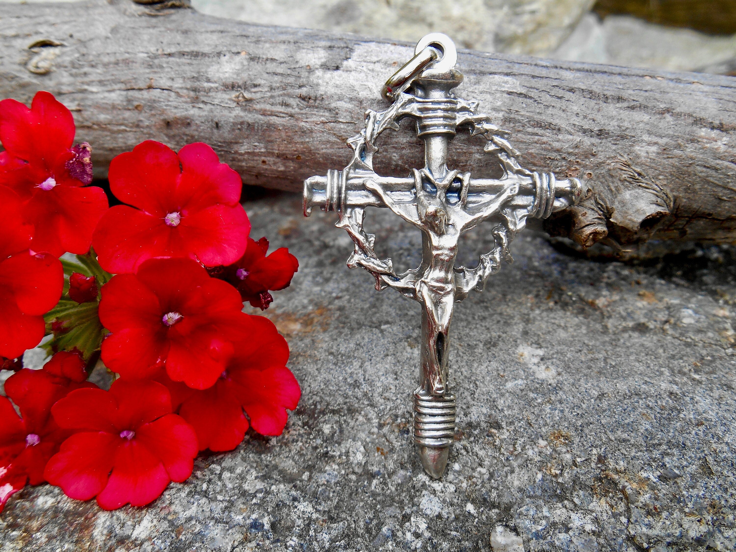 Cross Thorn Pendant - Etsy Cross Thorn Pendant - Etsy