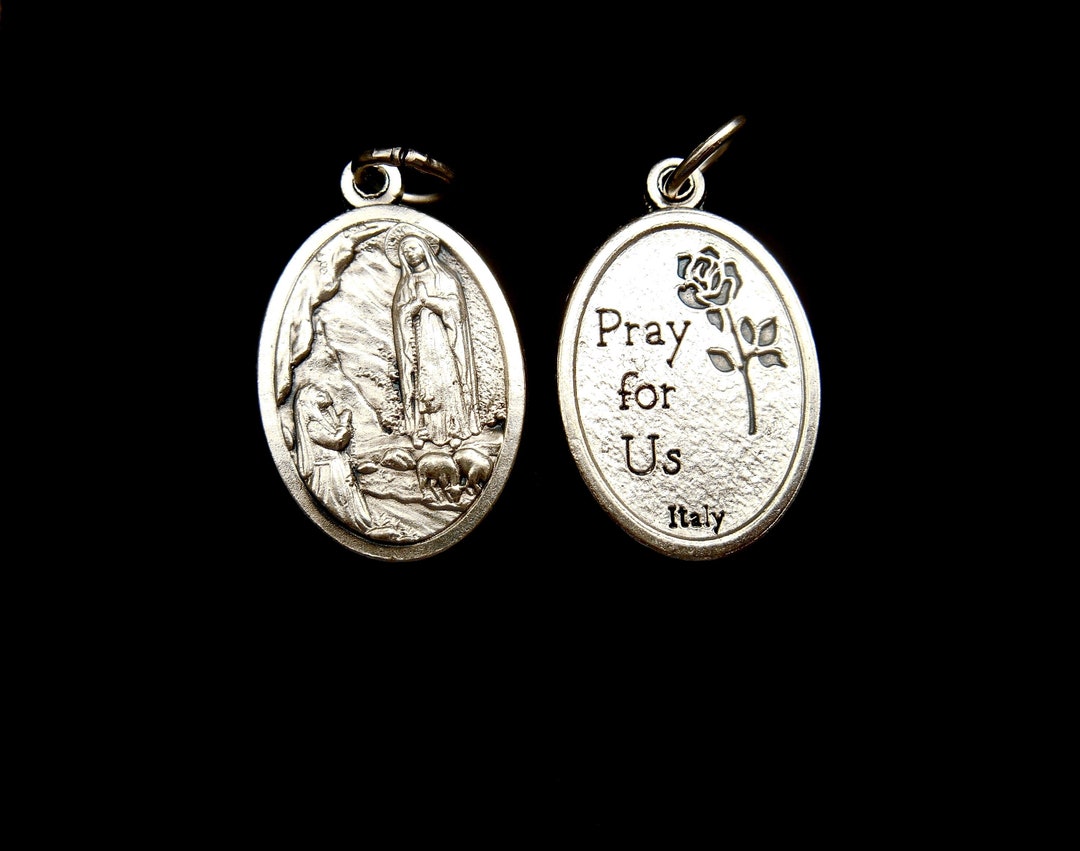Our Lady of Lourdes Medal- Mary - Patron Saint Medal- Patron Gift ...