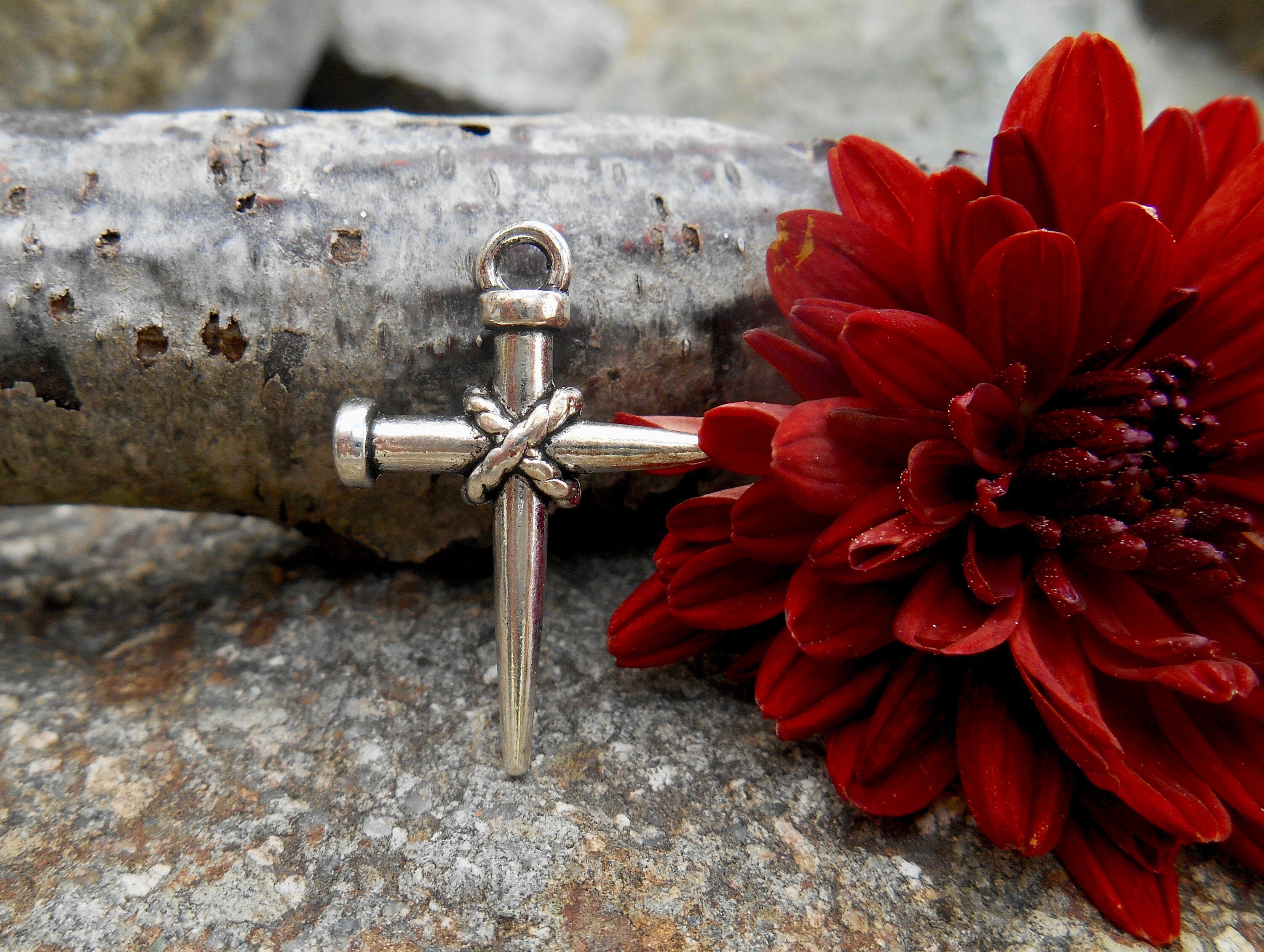 Tiny Crucifix Charm/ Miniature Cross 