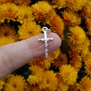 Tiny Crucifix Charm/ Miniature Cross Charm/ Small Cross Charm Bracelet/cross Bracelet Charms ...