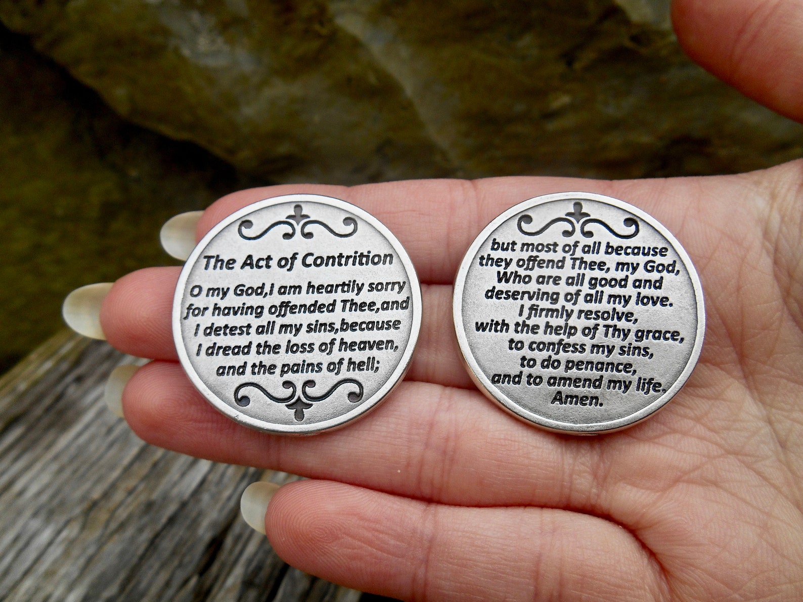 Act of Contrition Pocket Coin, 1st Holy Communion Token, Prayer Pocket ...
