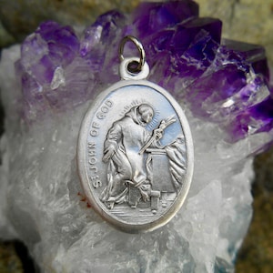 St Saint John of God Medal/ Saint John Charm/ Catholic Saint Charm/Saint John/Catholic Charm/ Saint Medal/ Patron Sick Heart Disease (Qty 1)
