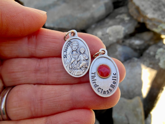 Saint Joseph Relic Medal/ St Jospeh Charm/saint Joseph Third Class