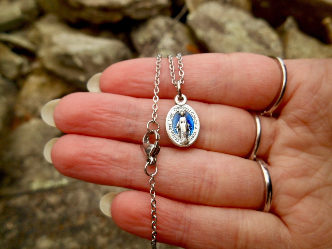 Little girls miraculous metal necklace