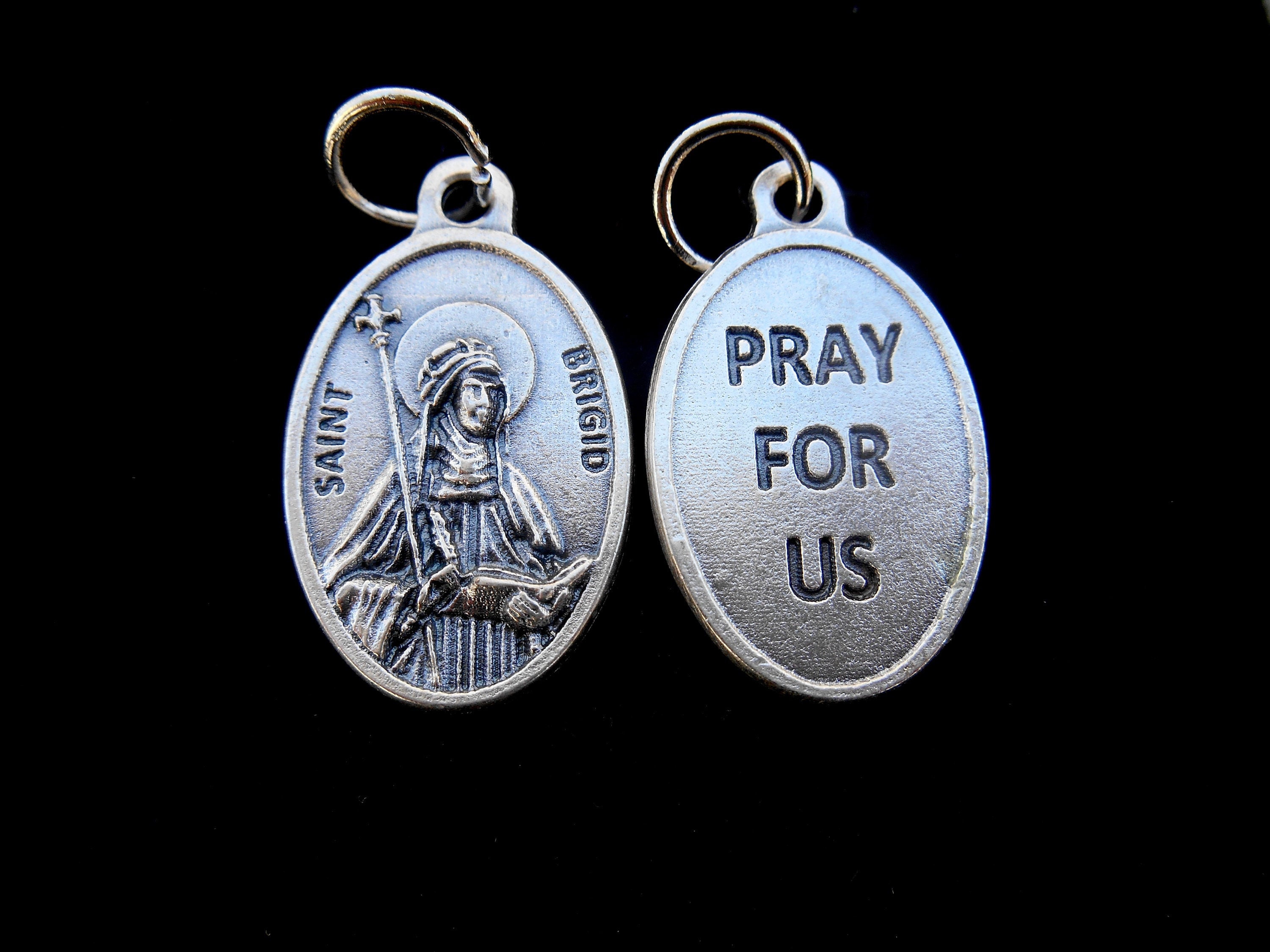 St Saint Brigid, Saint Brigid of Kildare Medal, Catholic St Confirmation, Irish Catholic Saint, Saint Charm, Saint Medal 1 inch tall (Qty 1)
