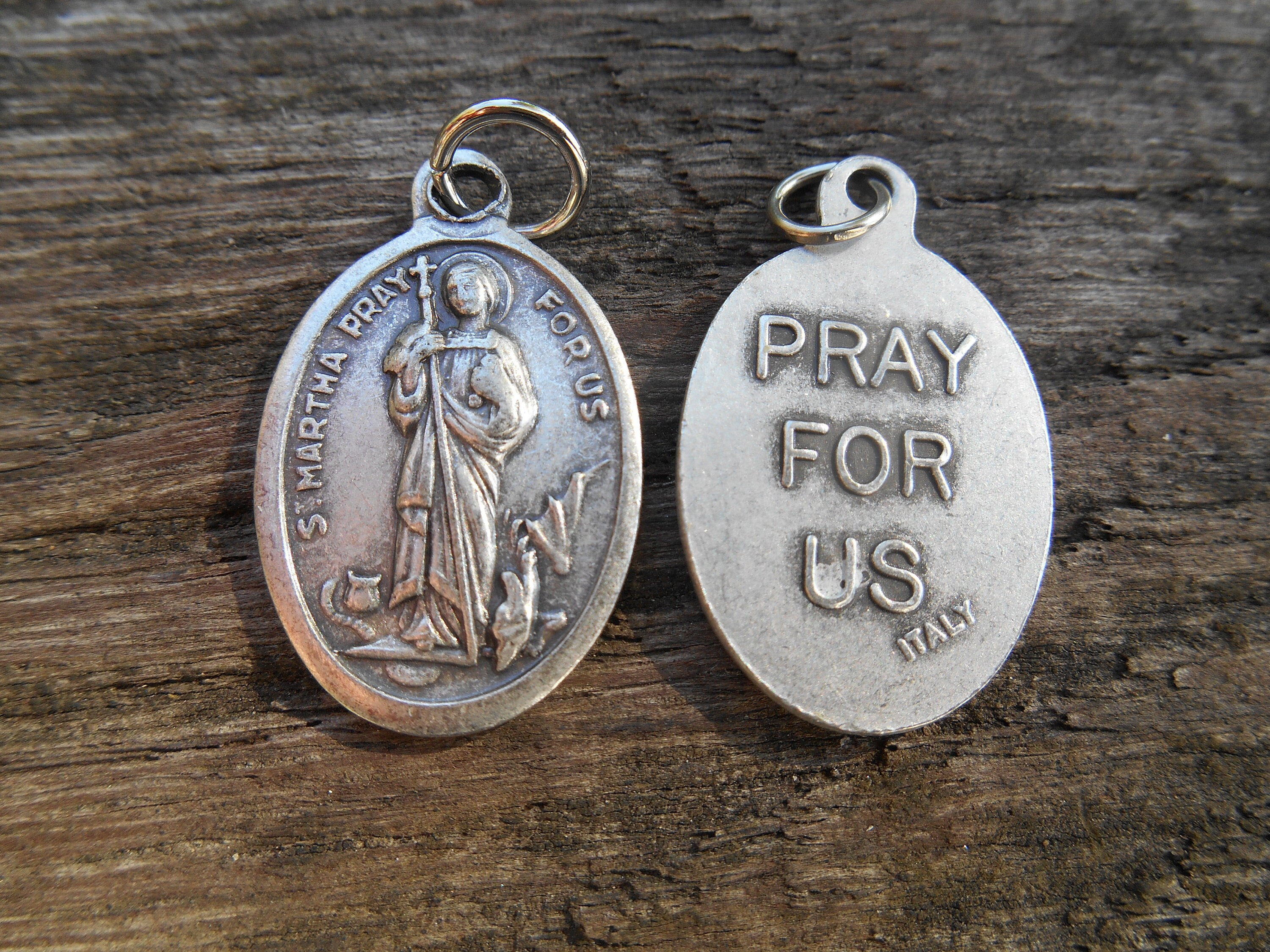 St MARTHA Medal/ St Martha Charm for Necklace/saint Martha Medal ...