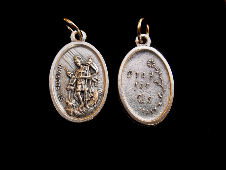 St Saint FLORIAN St. Florian Medal for Necklace/St Florian Patron Saint/Confirmation Saint/Catholic Gifts/Patron Saint of Firemen, Poland image 1