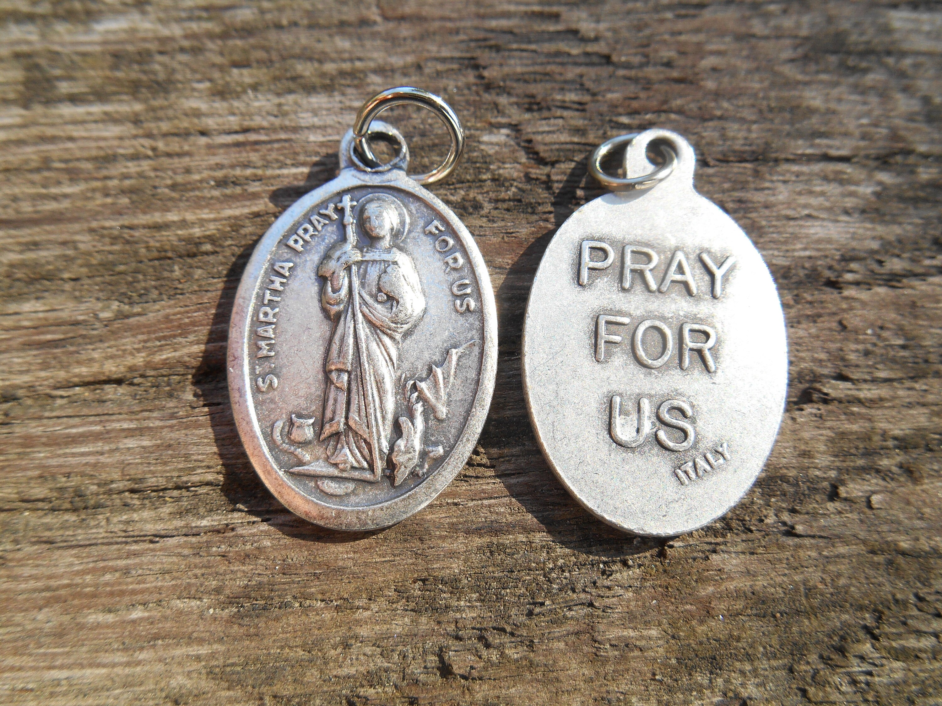 St MARTHA Medal/ St Martha Charm for Necklace/saint Martha Medal ...