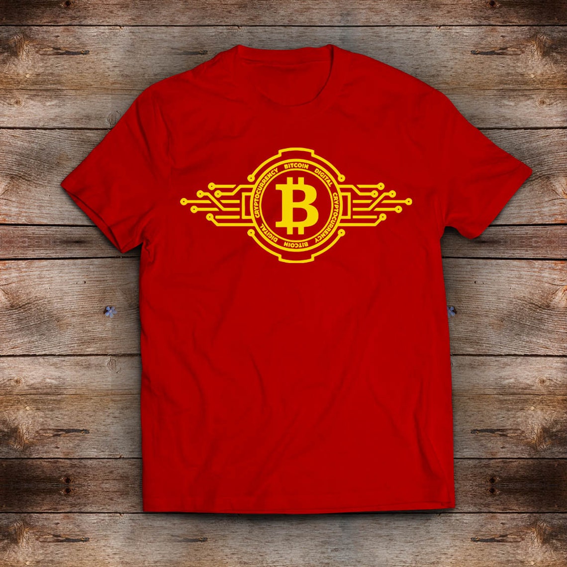 Famz Tee Bitcoin Merch Bitcoin Crypto T-Shirt - Gold Coin Design Black Tee  For Crypto Traders & Fans Bitcoin T-shirts