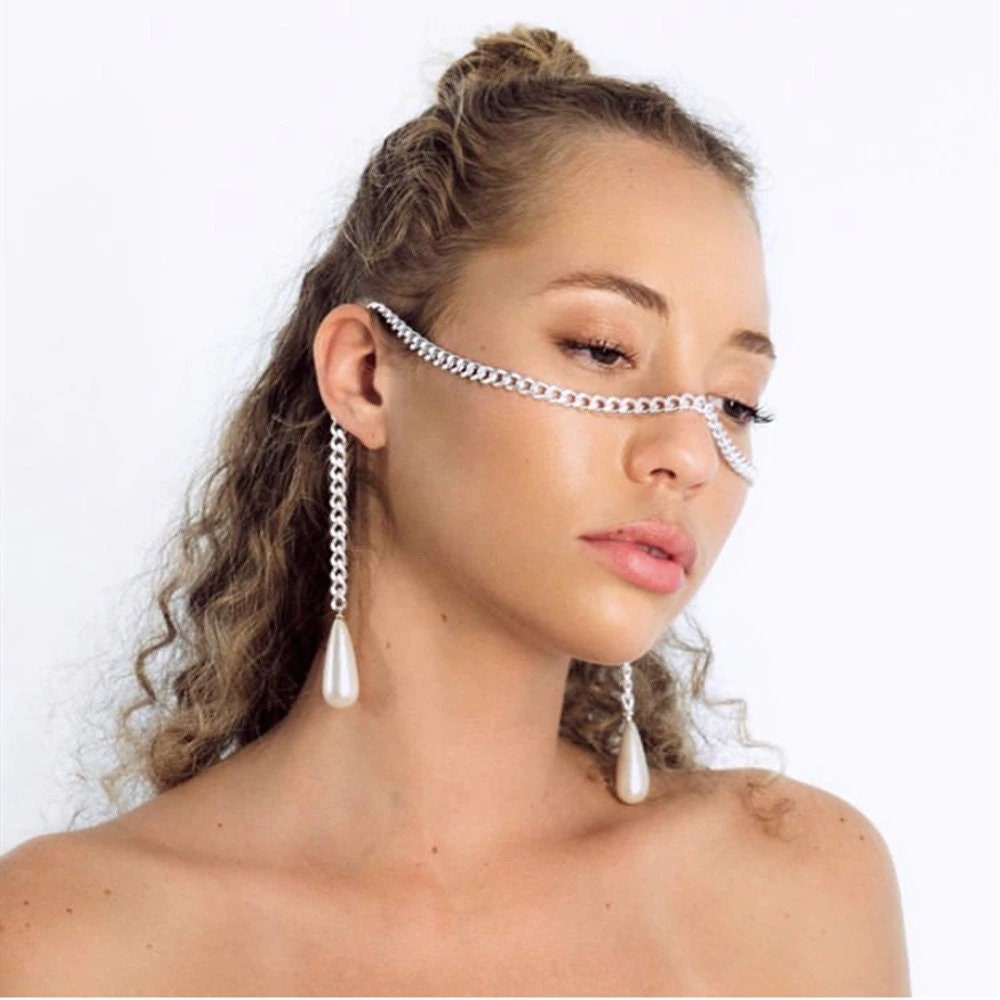 Face Chain Pendant Gold or Silver Face Chain Face Chain Etsy